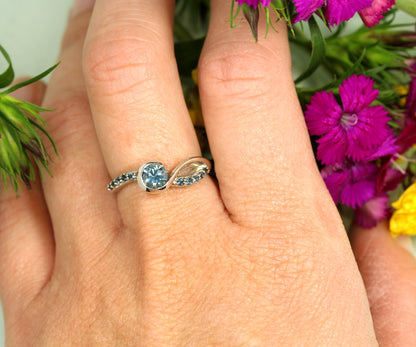 Montana Blue Sapphire Swirl Ring