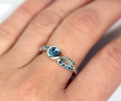 Montana Blue Sapphire Swirl Ring