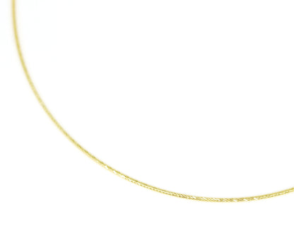1.25mm Omega Gold Slide Clasp Chain