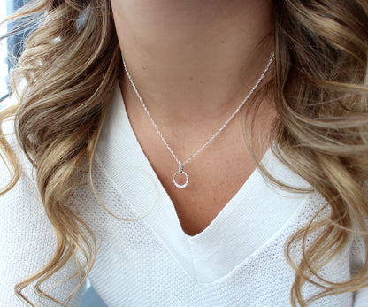 Fancy Open Circle Diamond Pendant