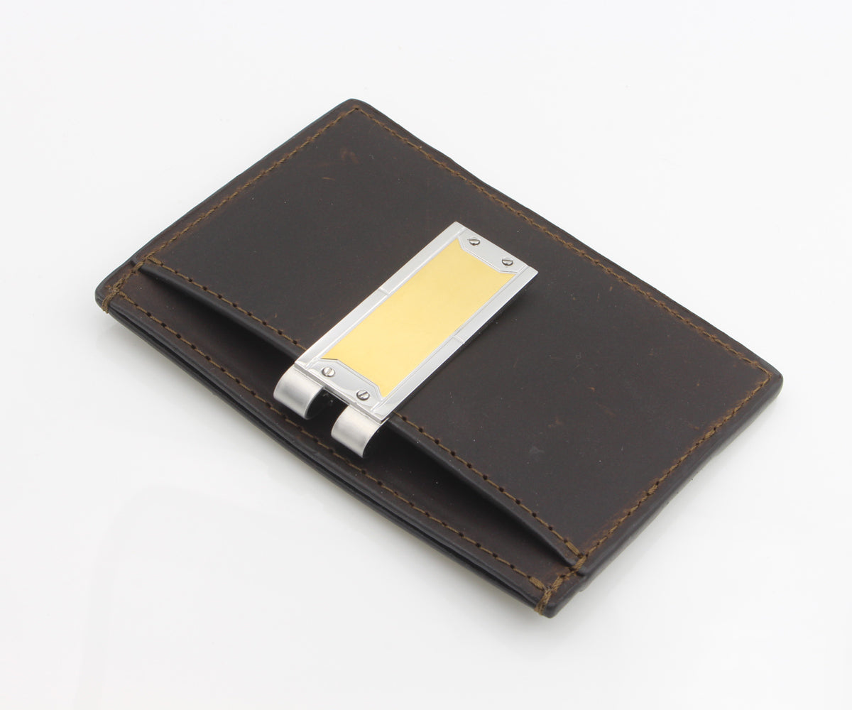 Stainless Steel and Gold Plated Money Clip