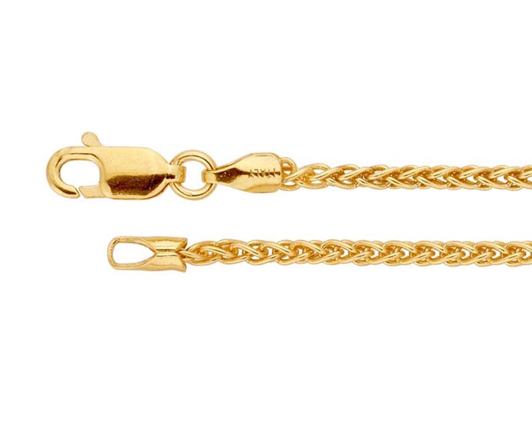 Heavy 1.85mm Wheat Gold-Filled Chain