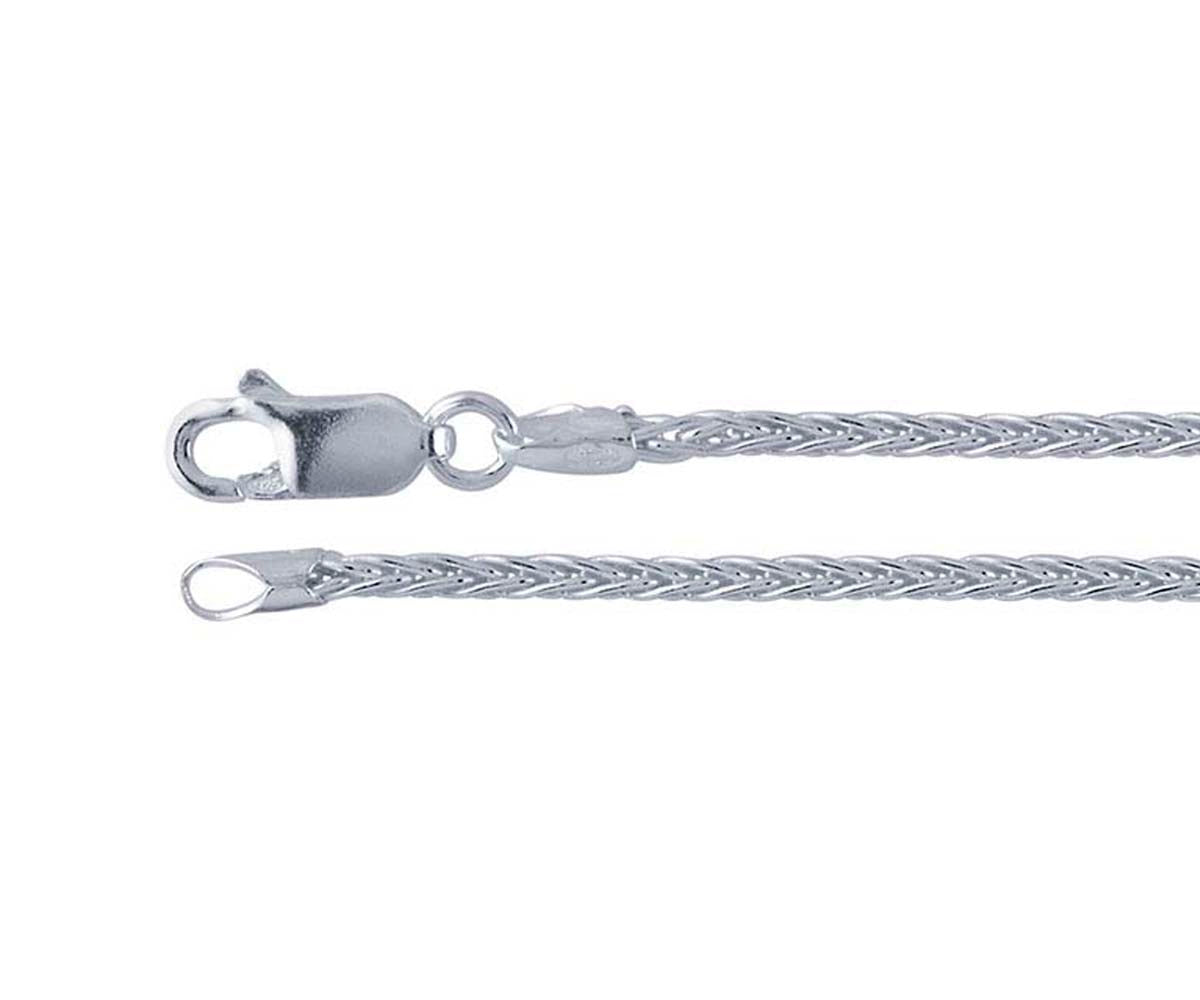 Heavy 1.6mm Wheat Sterling Silver Chain