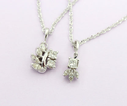 Princess and Marquise Diamond Necklaces Redesign