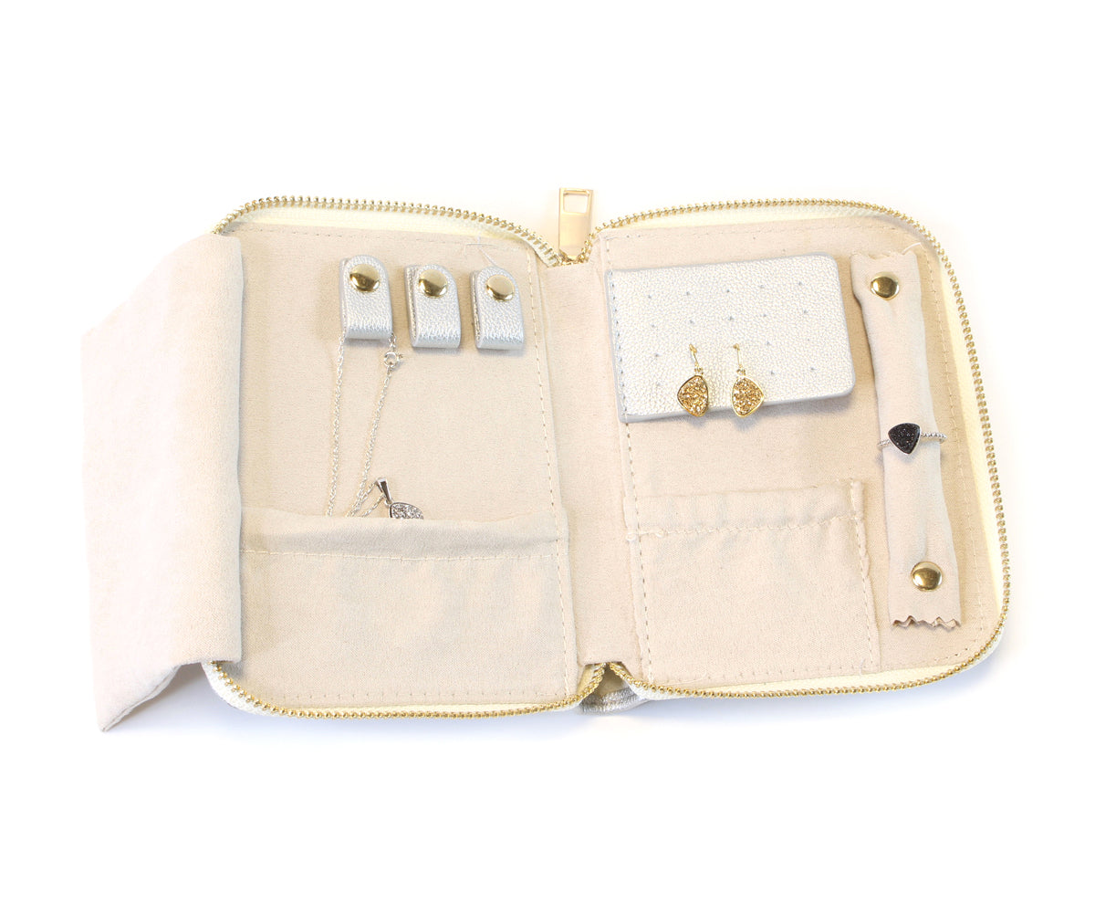Carpeta de viaje para joyas de plata
