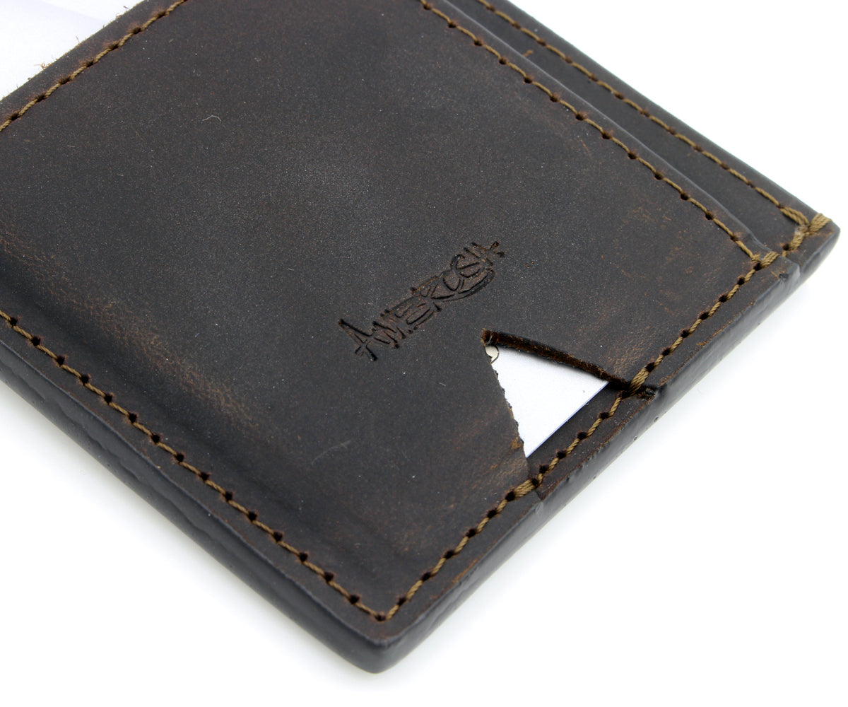 Slim Guy Front Pocket Brown Leather Wallet
