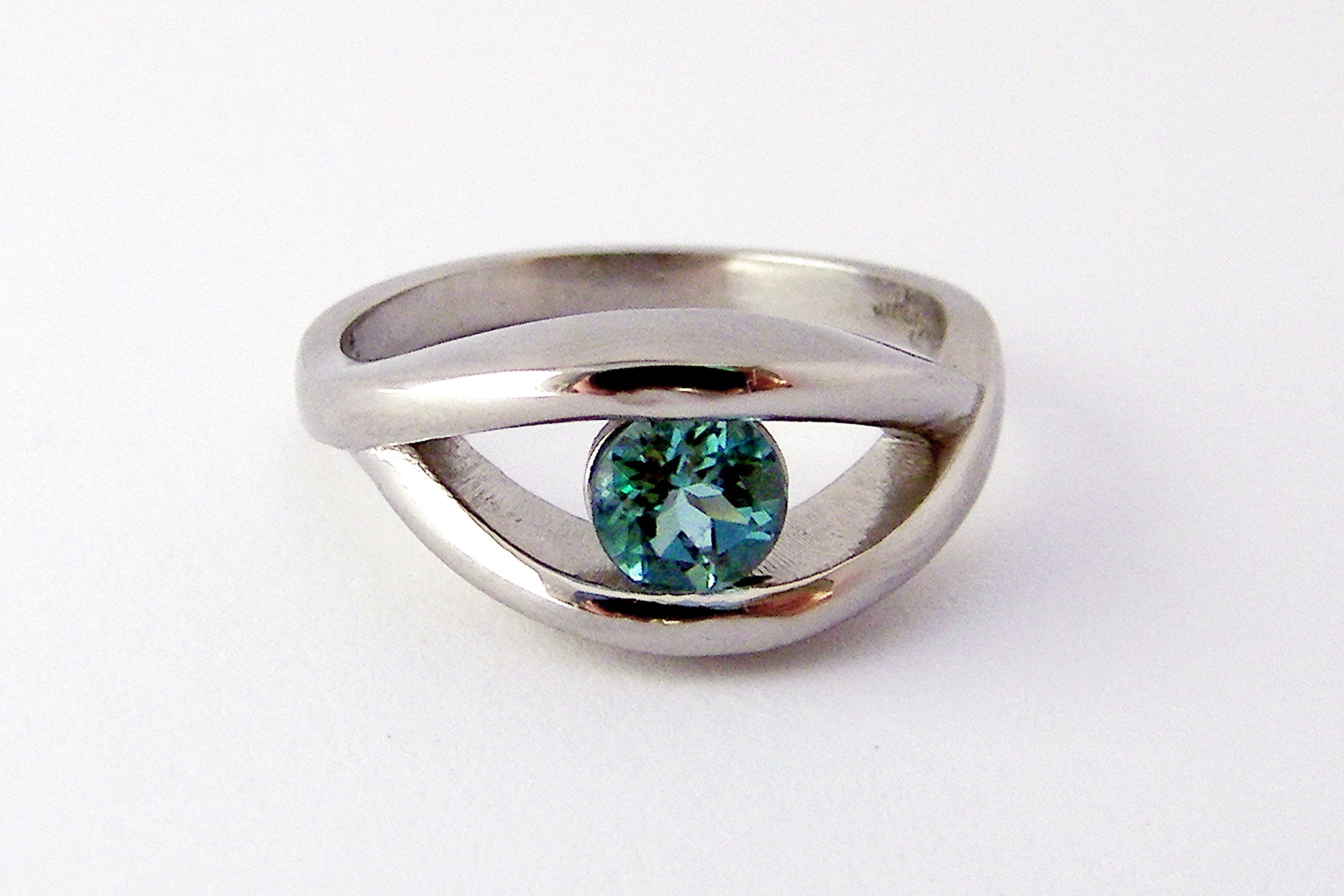 Tourmaline Solitaire Wedding Ring