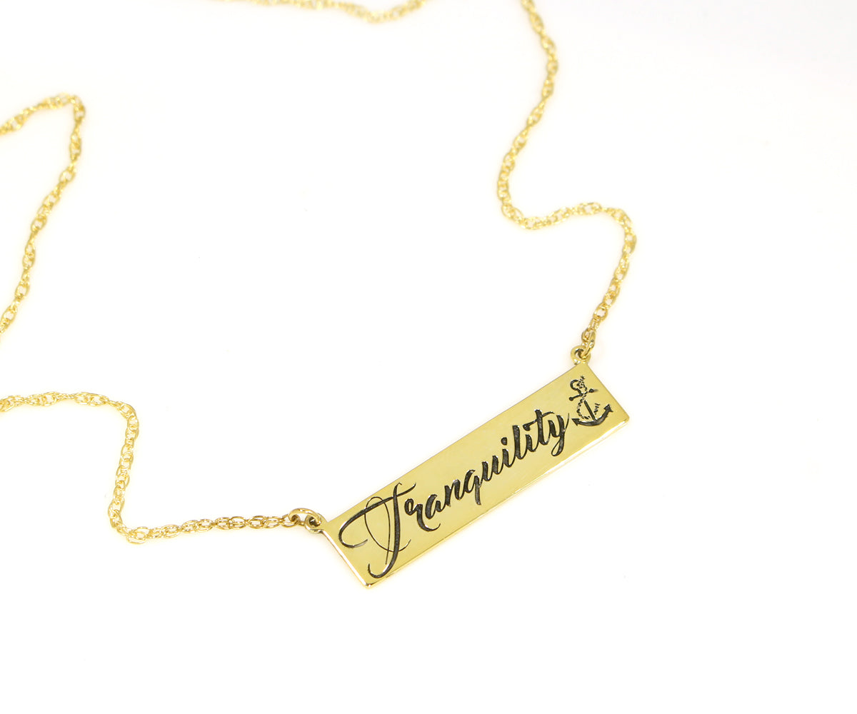 Collar con firma grabada a mano y recuerdo