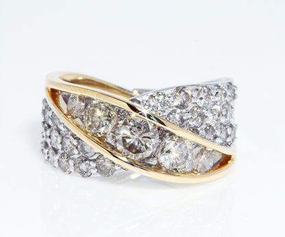 Two Tone Twist Pave Diamond Fashion Ring Redesigned