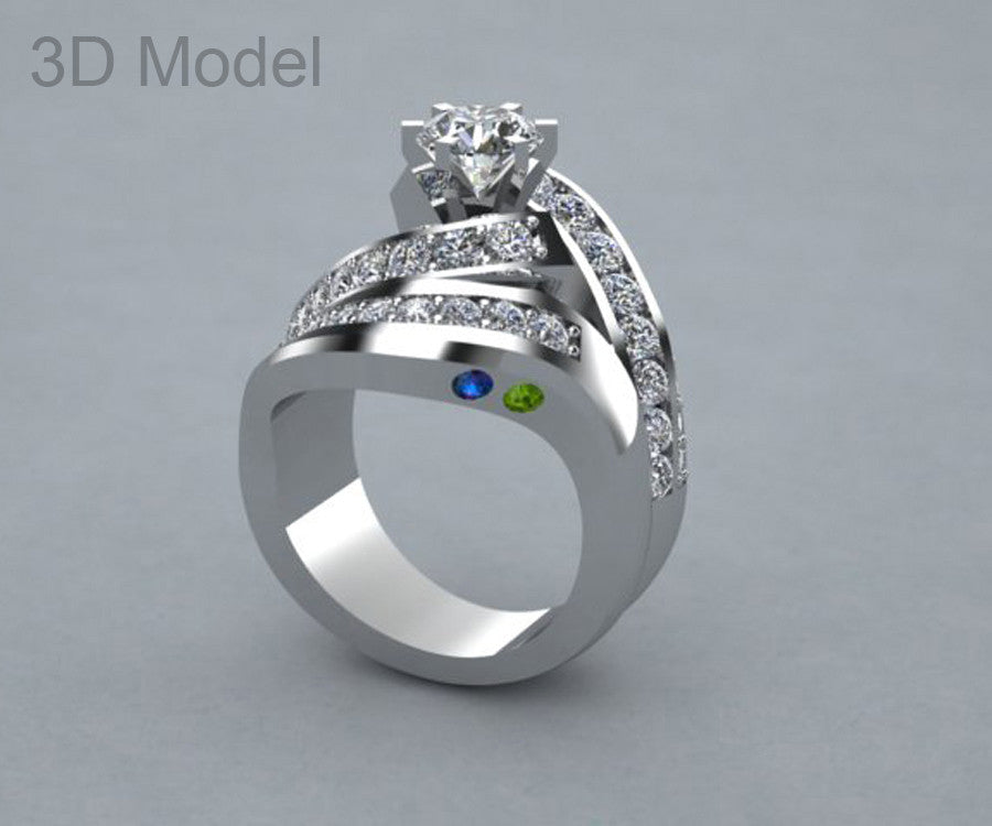 Handcrafted Matching Curved Wedding Ring