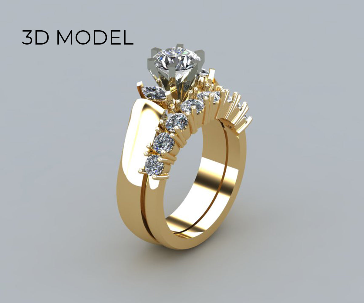 Custom Diamond Gold Wedding Band