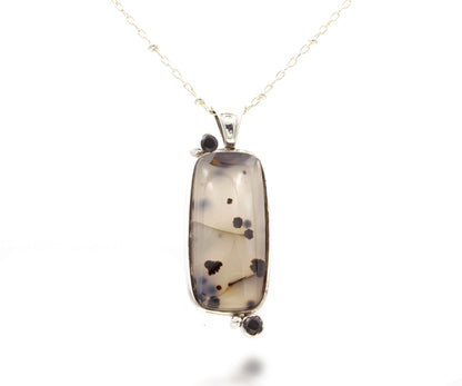 Wild Cat Spotted Montana Agate Onyx Necklace