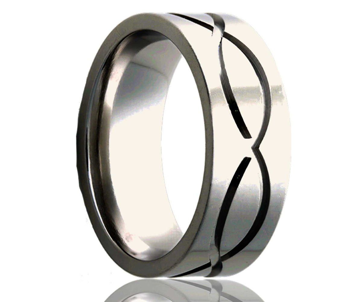 Anillo de titanio fresado plano infinito