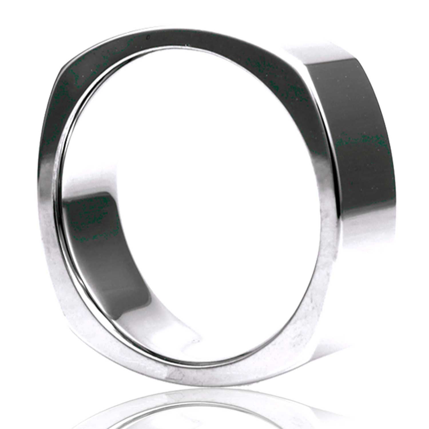 Men's Square Shank Tungsten Band Wedding Ring